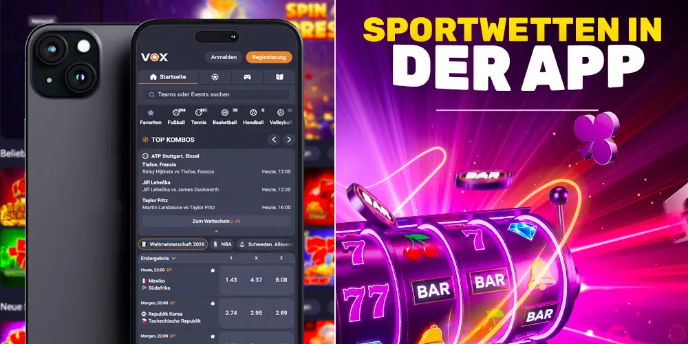 Mobile Sportwetten in der VOX Casino App